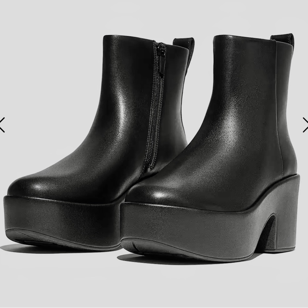 Fitflop PLATFFORMS Leather Heeled Ankle Boots